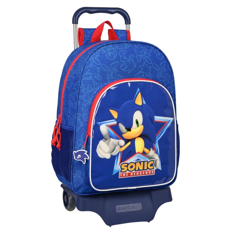 Cartable à roulettes Sonic Let's roll Blue marine 33 x 42 x 14 cm