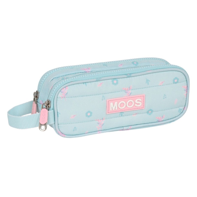 Trousse Fourre-Tout Double Moos Garden Turquoise 21 x 8 x 6 cm