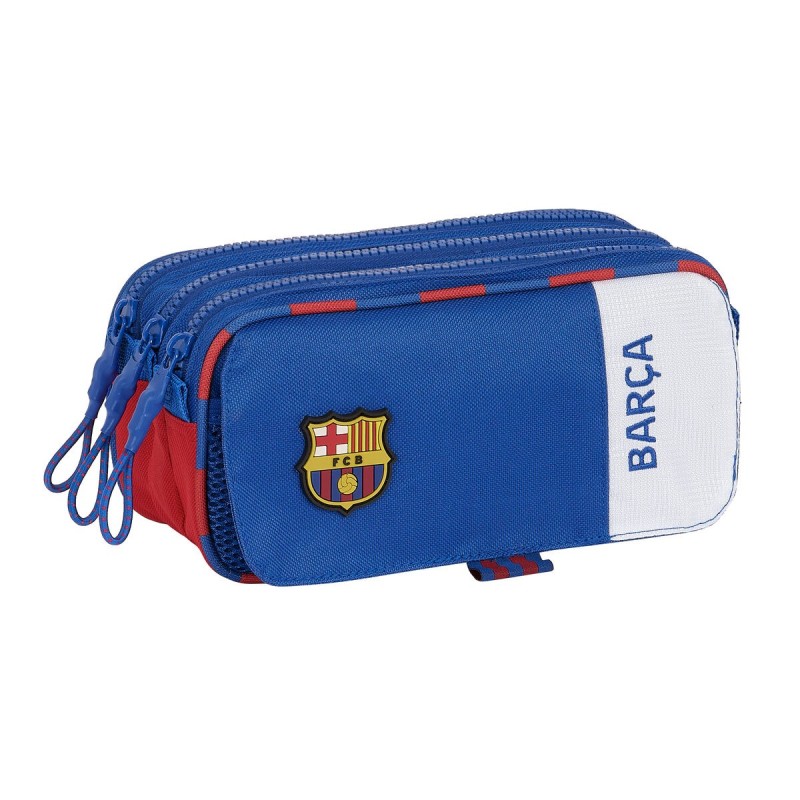 Trousse Fourre-Tout Double F.C. Barcelona Bleu Bordeaux 21