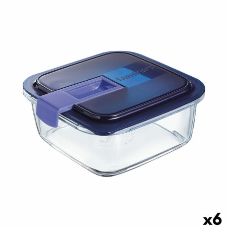 Boîte à lunch hermétique Luminarc Easy Box Bleu verre (6 Unités) (1