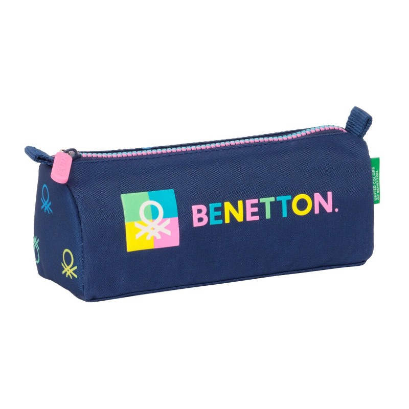 Trousse d'écolier Benetton Cool Blue marine 21 x 8 x 7 cm