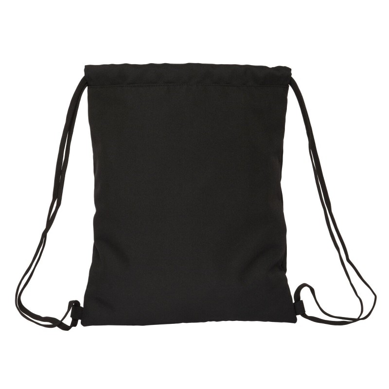 Sac à dos serré par des ficelles Kappa Black Noir 35 x 40 x 1 cm