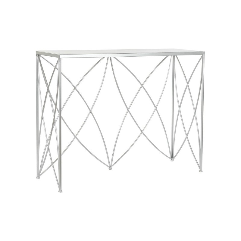 Console DKD Home Decor Blanc Argenté Métal Marbre 100 x 33 x 78 cm