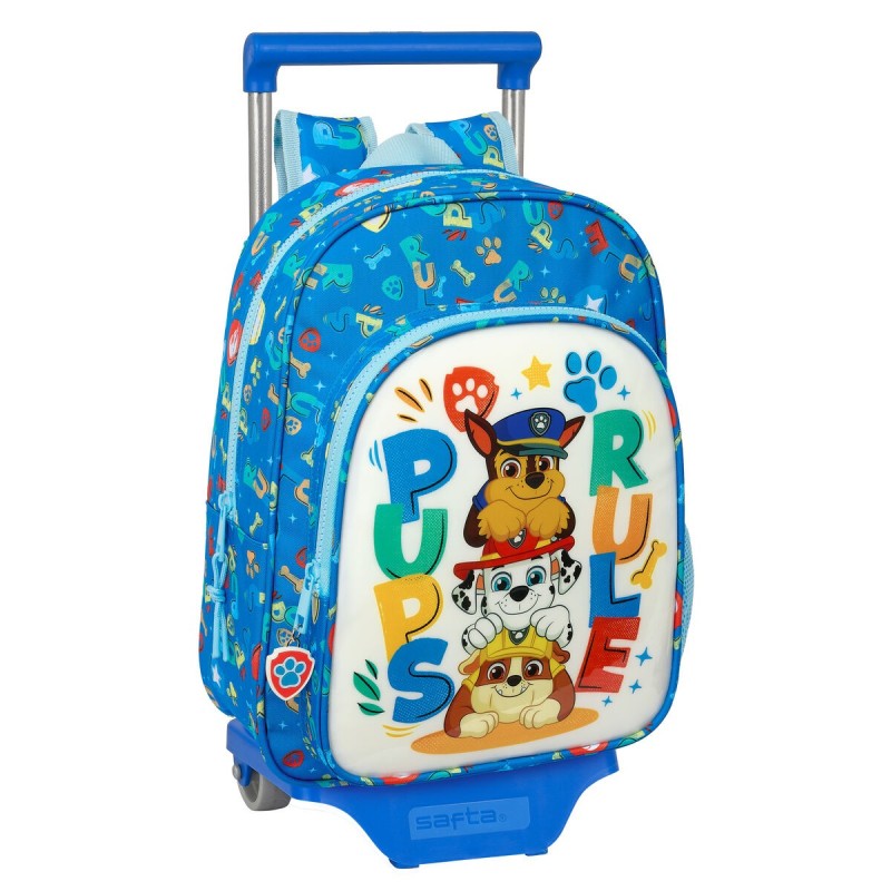 Cartable à roulettes The Paw Patrol Pups rule Bleu 26 x 34 x 11 cm