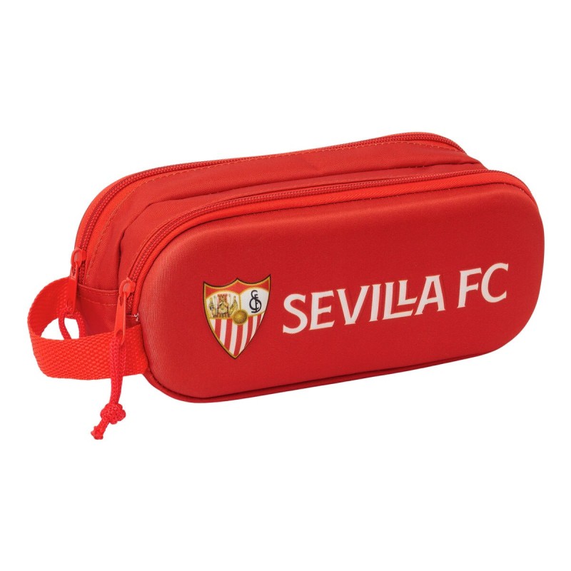 Trousse Fourre-Tout Double Sevilla Fútbol Club Rouge 21 x 8 x 6 cm 3D