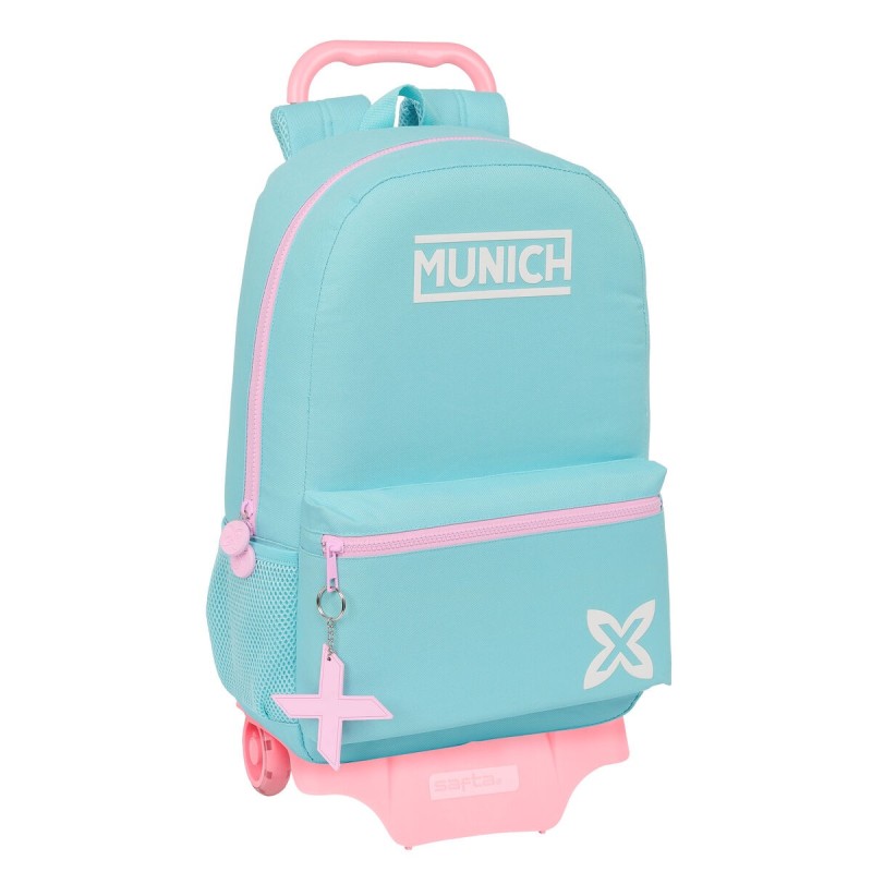 Cartable à roulettes Munich Heaven Celeste 30 x 46 x 14 cm