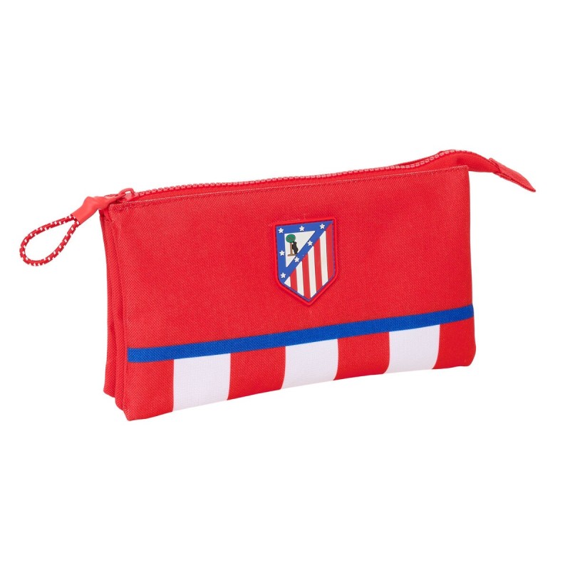 Trousse Fourre-Tout Triple Atlético Madrid Rouge 22 x 12 x 3 cm