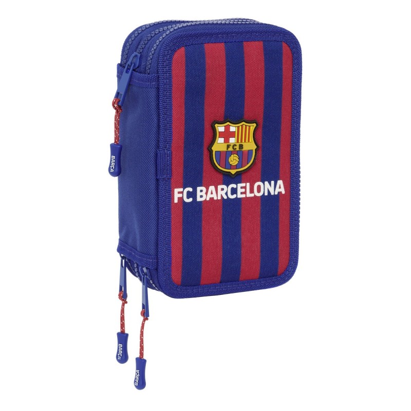 Pochette à crayons triple F.C. Barcelona 24/25 Bordeaux Blue marine 12