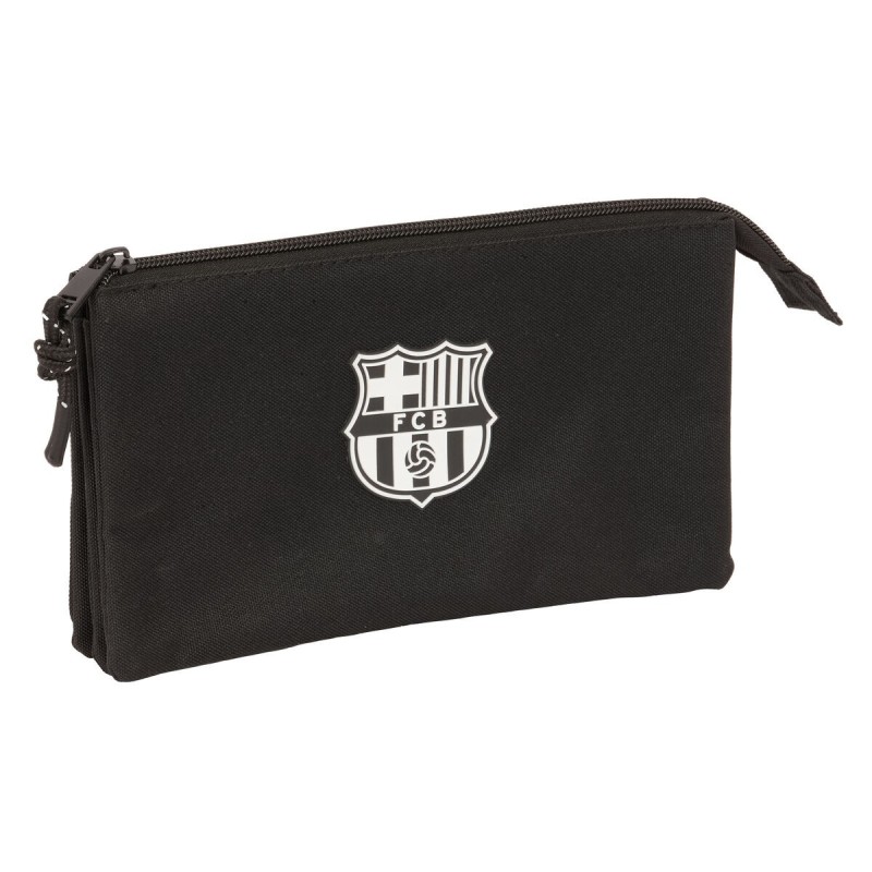 Trousse Fourre-Tout Triple F.C. Barcelona Noir 22 x 12 x 3 cm