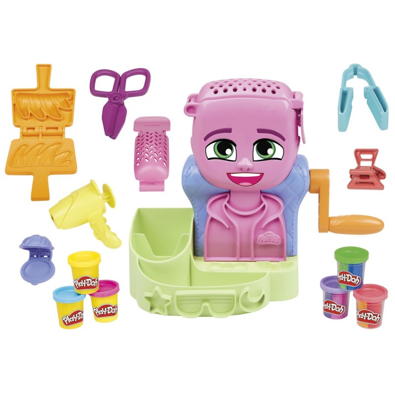 Pâte à modeler en argile Play-Doh Playdoh Multicouleur Accessoires 6 Pots Coiffure (1 Unité)