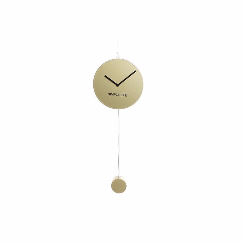 Horloge Murale DKD Home Decor Doré Fer Plastique Pendule 22 x 5