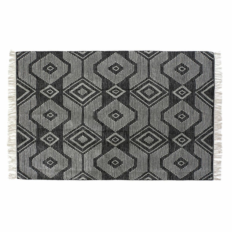 Tapis DKD Home Decor Blanc Noir Coton (160 x 230 x 1 cm)