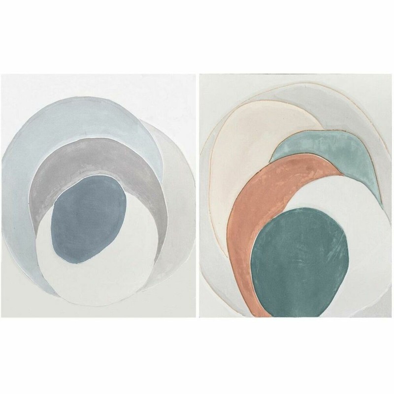 Cadre DKD Home Decor Moderne Cercles 80 x 3