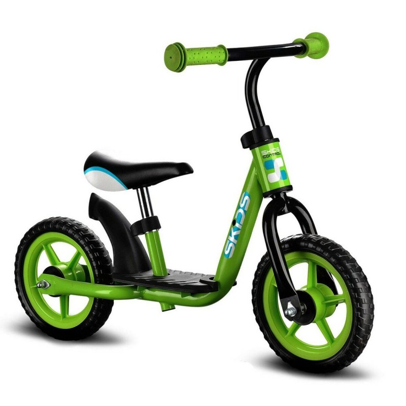 Vélo pour Enfants Skids Control Vert Acier Repose-pied