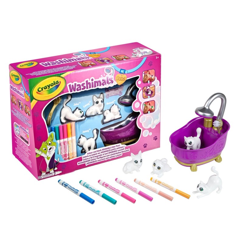 Playset Washimals Pets Crayola 74-7453 Baignoire 6 Pièces