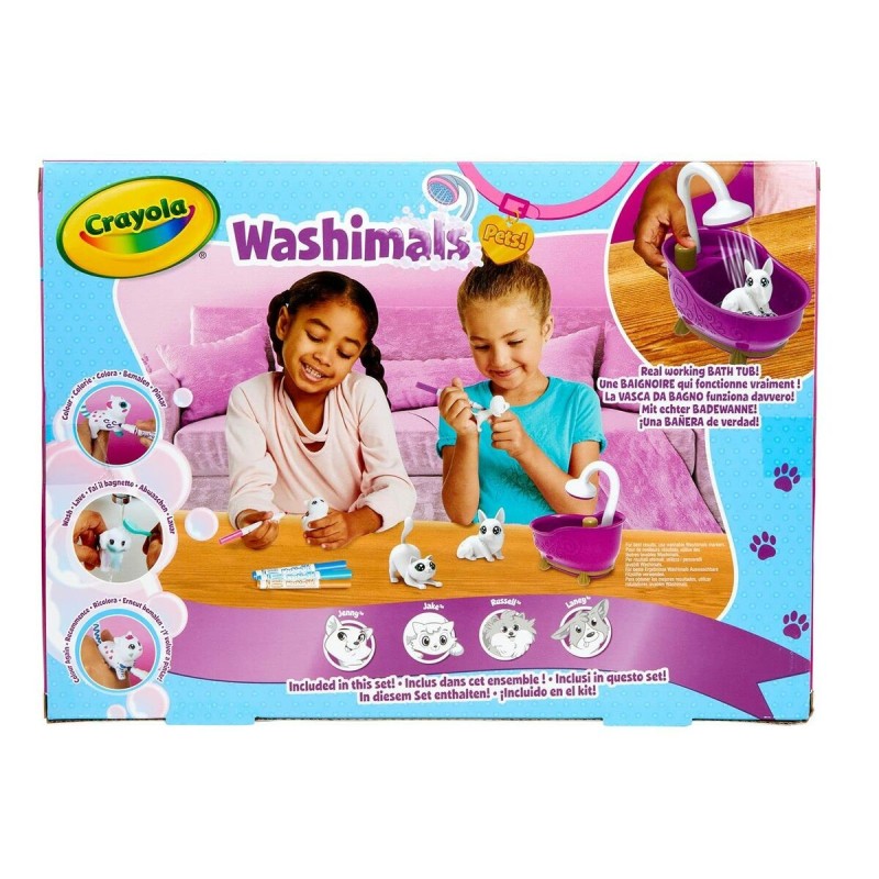 Playset Washimals Pets Crayola 74-7453 Baignoire 6 Pièces