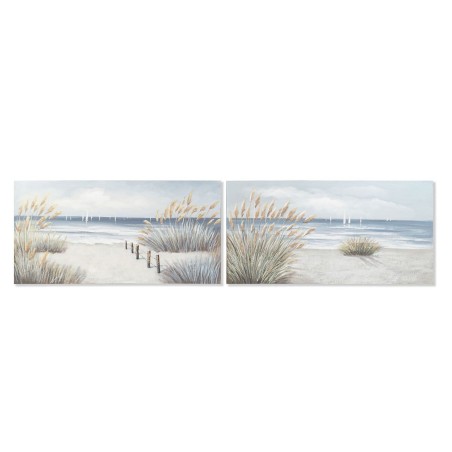 Cadre DKD Home Decor Plage méditerranéen 140 x 3 x 70 cm (2 Unités)