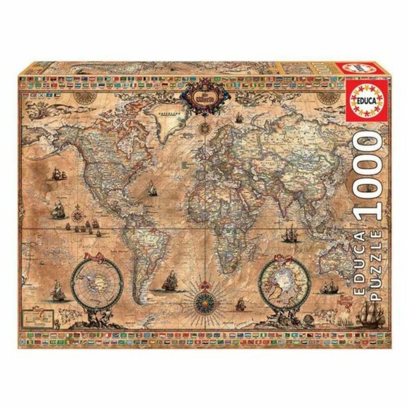 Puzzle Educa Mappemonde (1000 pcs)