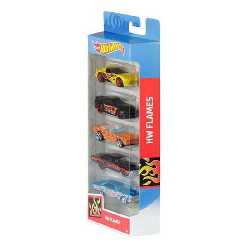 Lot de 5 Voitures Hot Wheels 1806 Multicouleur Orange