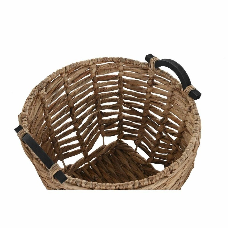 Set de basket DKD Home Decor Bois Colonial Fibre (46 x 46 x 40 cm)