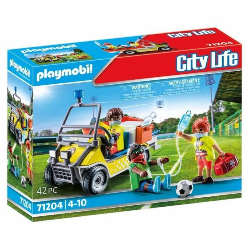 Jeu de Véhicules Playmobil 71204 Joueur de football 42 Pièces