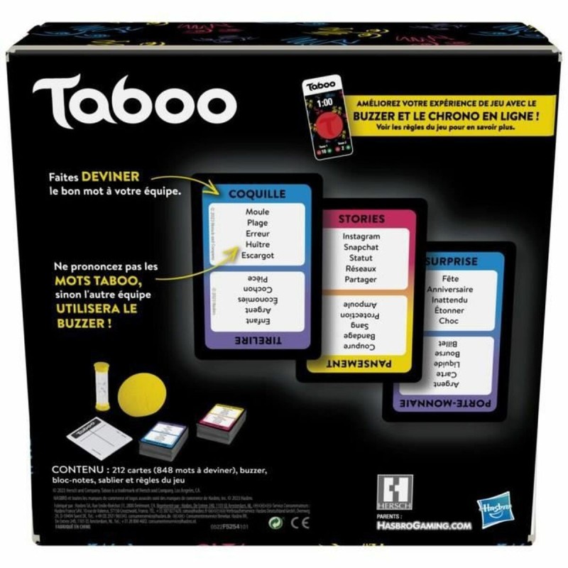 Jeu de questions-réponses Hasbro Taboo