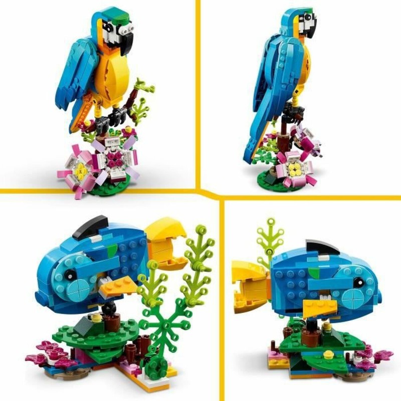 Set de construction Lego Creator 31136 Exotic parrot with frog and fish 3-en-1 253 Pièces