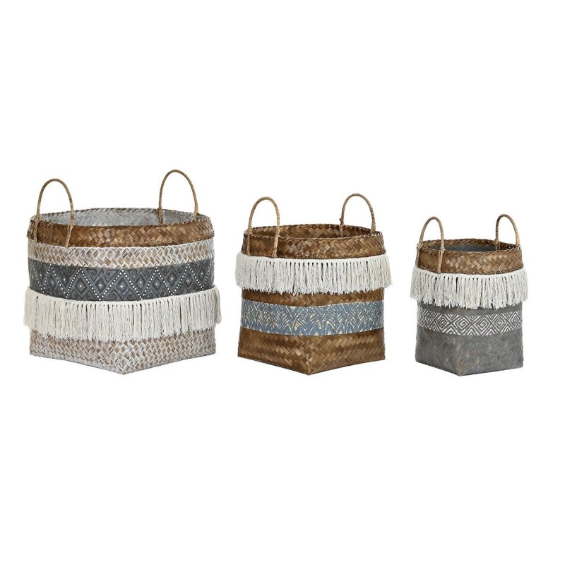 Set de basket DKD Home Decor 49 x 49 x 57 cm Bambou Boho