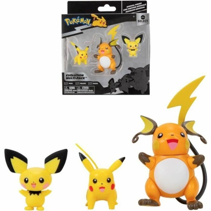 Ensemble de Figurines Pokémon Evolution Multi-Pack: Pikachu