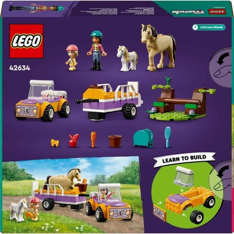 Set de construction Lego 42634 Horse & Pony Trailer Multicouleur 105 Pièces