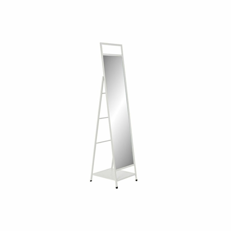 Miroir sur pied DKD Home Decor Blanc Métal Miroir Rectangulaire 30 x 40 cm 39 x 40 x 160 cm