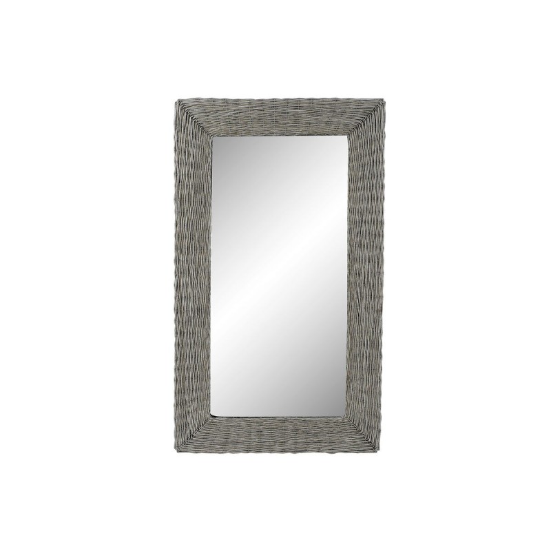 Miroir mural DKD Home Decor Gris Cottage Tressé 87 x 4 x 147 cm