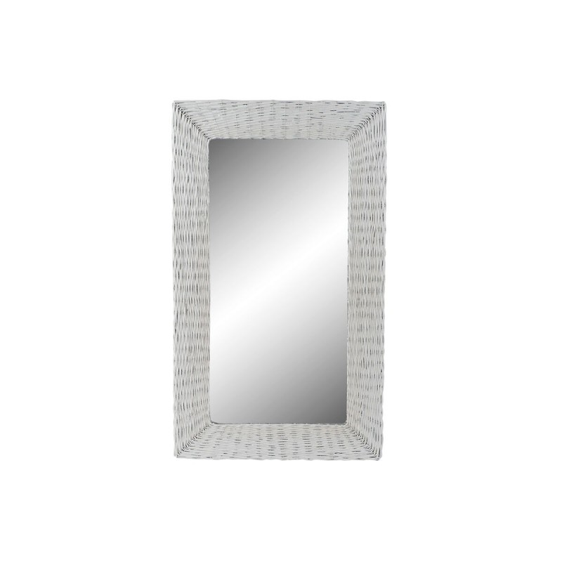 Miroir mural DKD Home Decor Blanc Cottage Tressé 87 x 4 x 147 cm