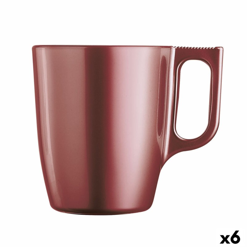 Tasse mug Luminarc Flashy Rouge 250 ml verre (6 Unités)