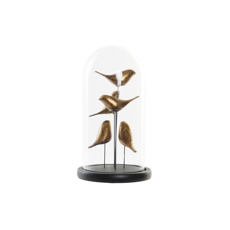 Figurine Décorative DKD Home Decor Verre Résine Oiseaux (17 x 17 x 32 cm)