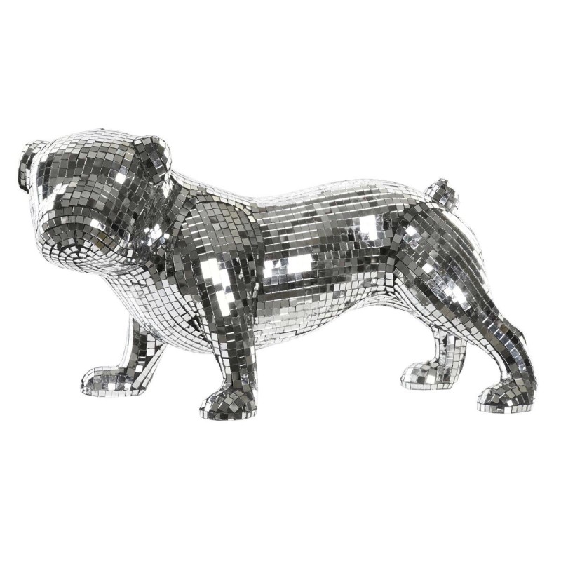 Figurine Décorative DKD Home Decor Anglais Argenté Bulldog Résine Moderne (45