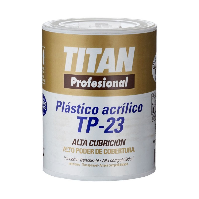 Peinture acrylique Titan T-3 123000301 Blanc 1 L Peinture acrylique