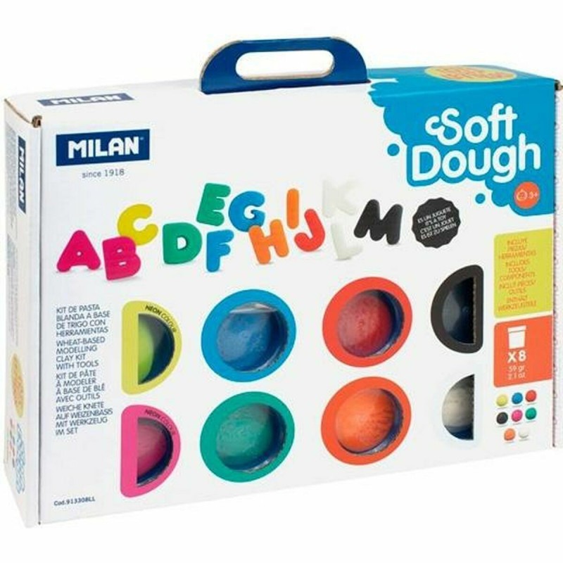 Jeu Créatif de Pâte à modeler Milan Many Letters Alphabet 37 Pièces