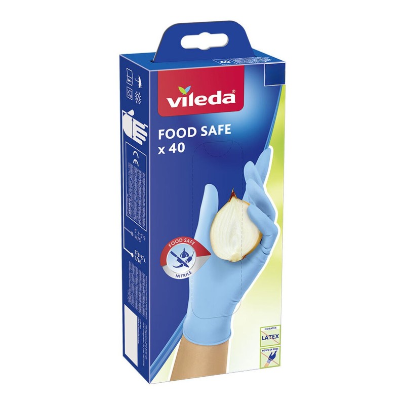 Gants Jetables Vileda Food Safe 171013 S/M (40 Unités)