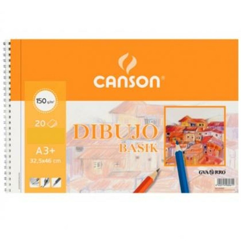 Bloc-notes Canson Basik Lisse Microperforé 150 g 20 Volets 10 Unités Spirale (32