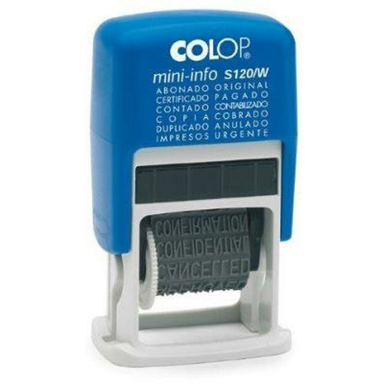 Timbre Colop S120/W 4 x 20 mm Bleu