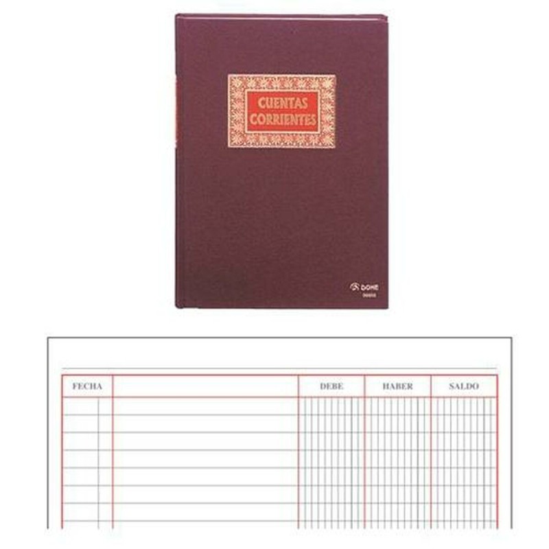 Livre de comptes DOHE 09908 100 Volets A4 Bordeaux