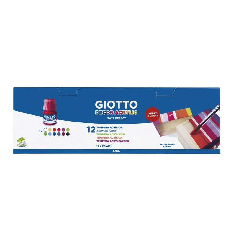 Gouache Giotto Decor Multicouleur 12 Pièces 25 ml (12 Unités)