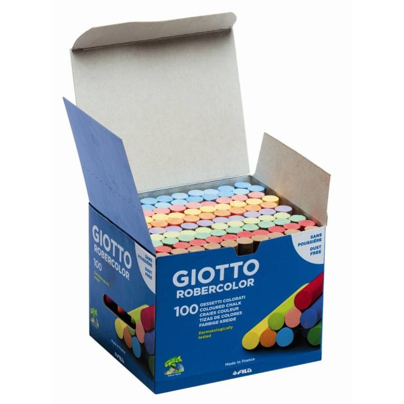 Craies Giotto Robercolor Multicouleur (100 Pièces) Anti-poussière 100 Pièces