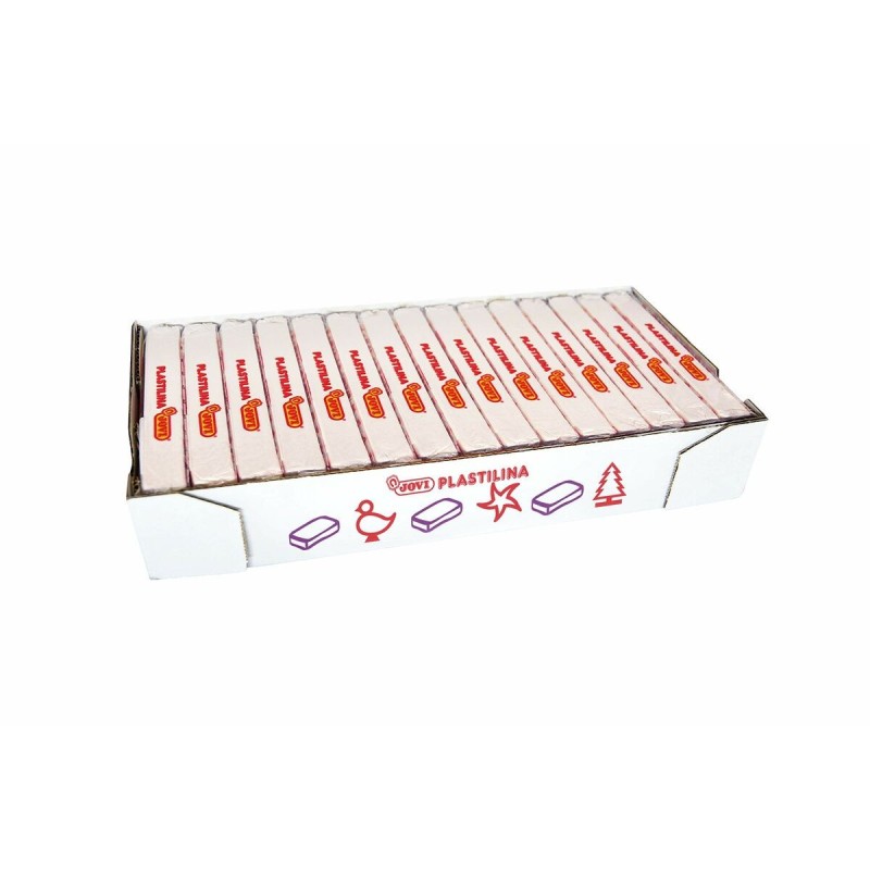 Barres de pâte à modeler Jovi School 150 g Blanc (15 Pièces)