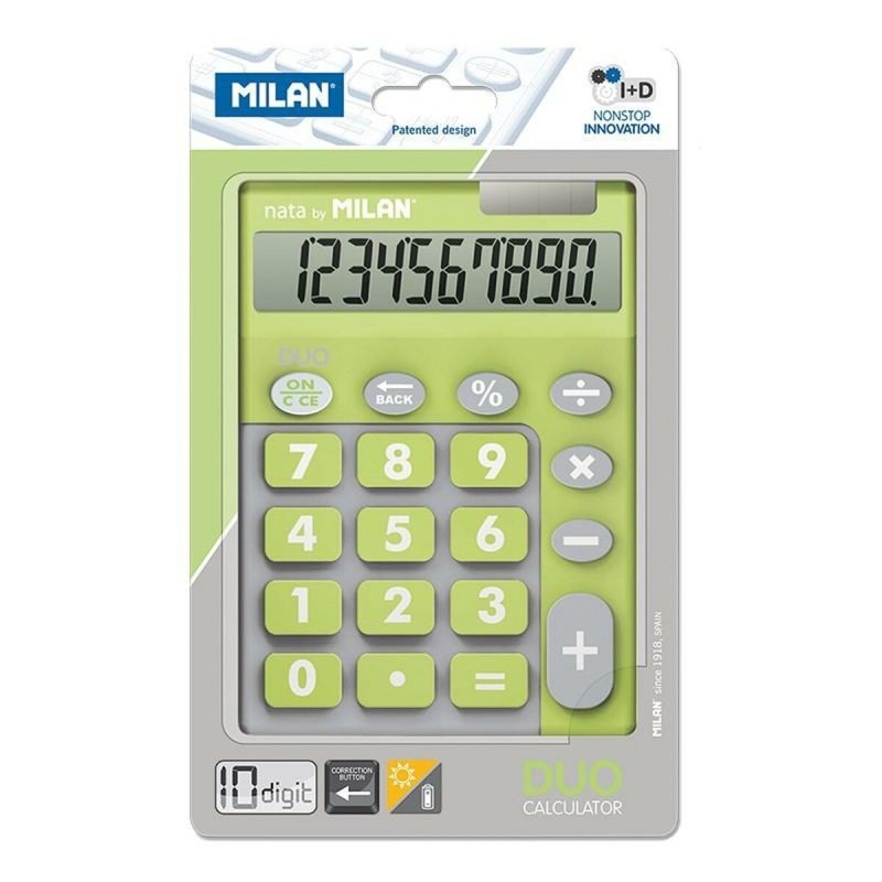 Calculatrice Milan DUO Vert 14