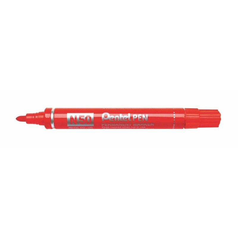 Marqueur permanent Pentel N50-BE Rouge 12 Pièces