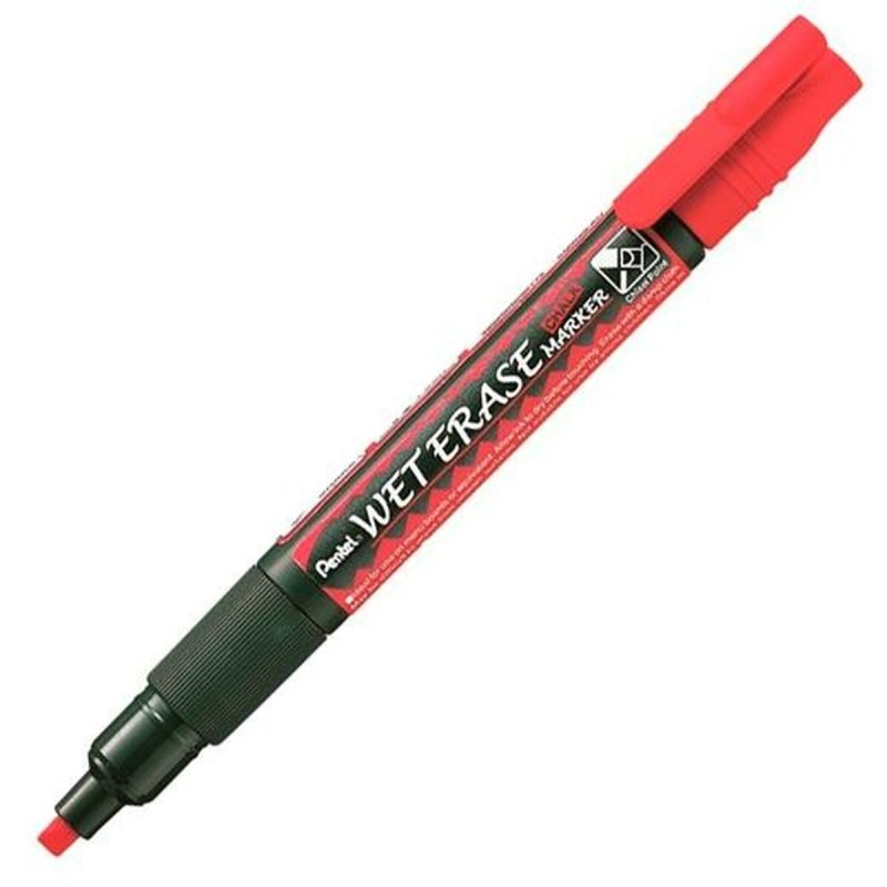 marqueur craie liquide Pentel Wet Erase Rouge (12 Pièces)