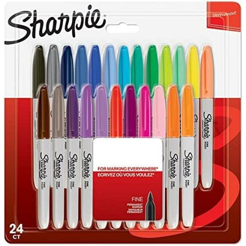 Ensemble de Marqueurs Sharpie 24 Pièces Permanent Multicouleur 0