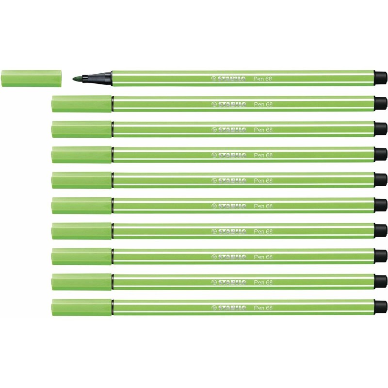 Feutres Stabilo Pen 68 Vert (10 Pièces)